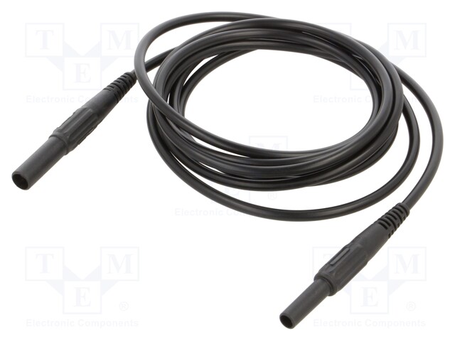 Test lead; 19A; banana socket 4mm,banana plug 4mm; insulated