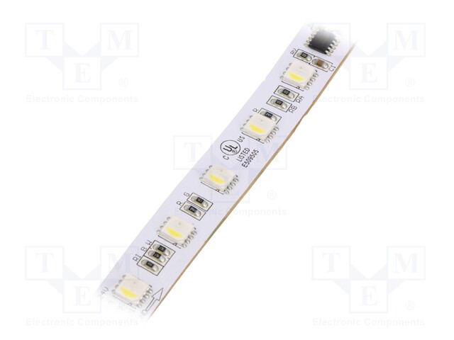 LED tape; RGBW; 5050; 24V; LED/m: 60; 12mm; white PCB; 120°; 19.2W/m