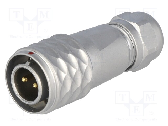Plug; male; SF12; PIN: 2; IP67; 4÷6.5mm; 13A; soldering; for cable