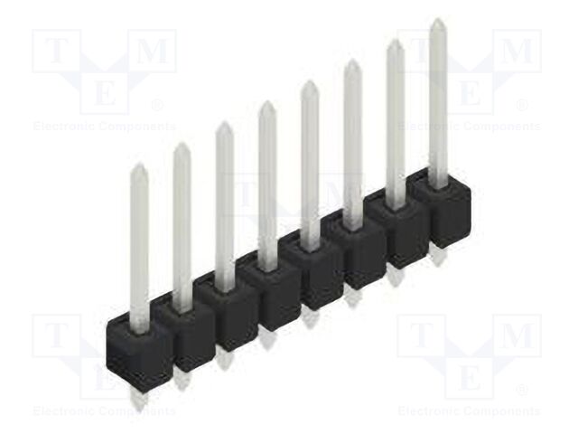 Connector: pin strips; pin header; male; PIN: 8; 2.54mm; THT; 1x8