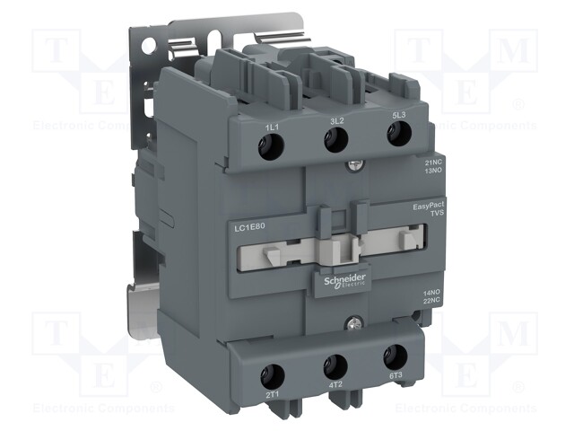 Contactor: 3-pole; NO x3; Auxiliary contacts: NO; 220VAC; 95A; DIN