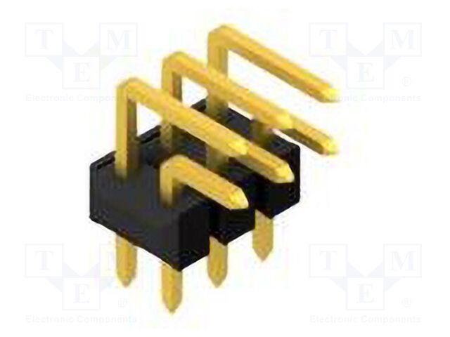 Connector: pin strips; pin header; male; PIN: 6; 2.54mm; THT; 2x3