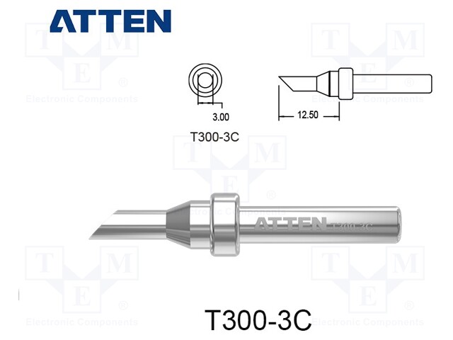Tip; hoof; 3mm; for  soldering iron; SP-H090,ST-9003D
