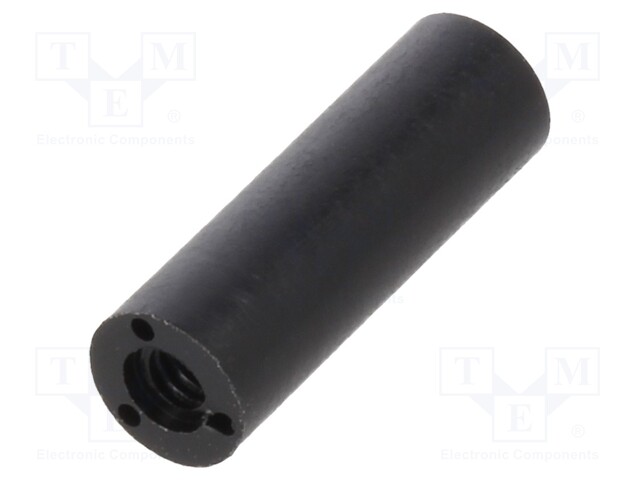 Spacer sleeve; cylindrical; polyamide; M2; L: 12mm; Øout: 4mm