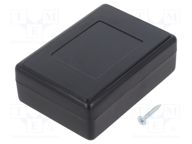 Enclosure: multipurpose; X: 59mm; Y: 84mm; Z: 30mm; ABS; black