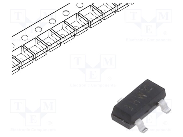 Transistor: PNP; bipolar; 45V; 0.1A; 250mW; SOT23