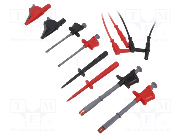 Test leads; red and black