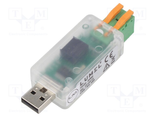 Converter; RS485/USB; 5VDC; Enclos.mat: plastic; Power supply: USB
