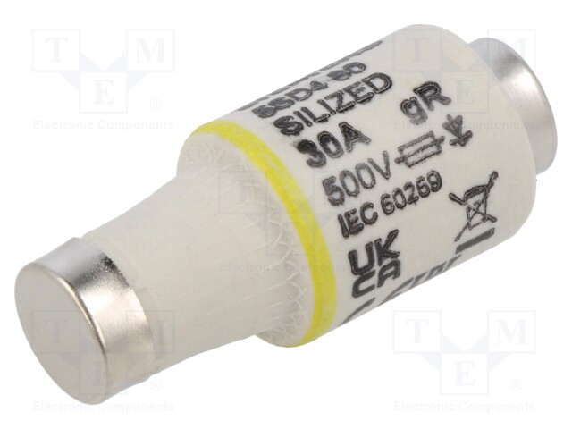 Fuse: fuse; gR; 30A; 500VAC; 500VDC; industrial; DII; SILIZED