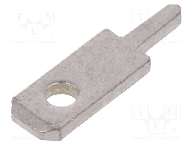 Terminal: flat; 2.8mm; 0.8mm; male; THT; tinned; Overall len: 9.7mm