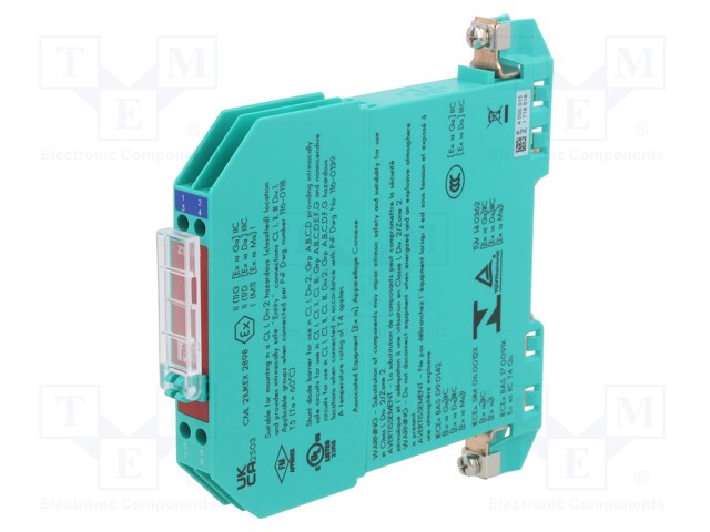 Converter: Zener barrier; for DIN rail mounting; -20÷60°C