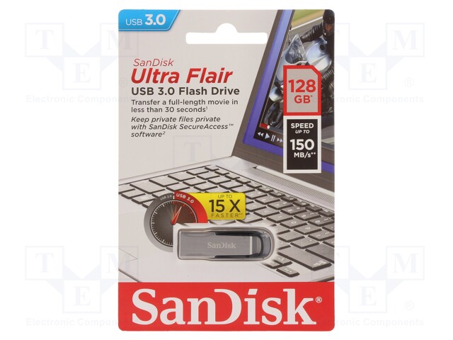 Pendrive; USB 3.0; 128GB; 150MB/s; ULTRA FLAIR