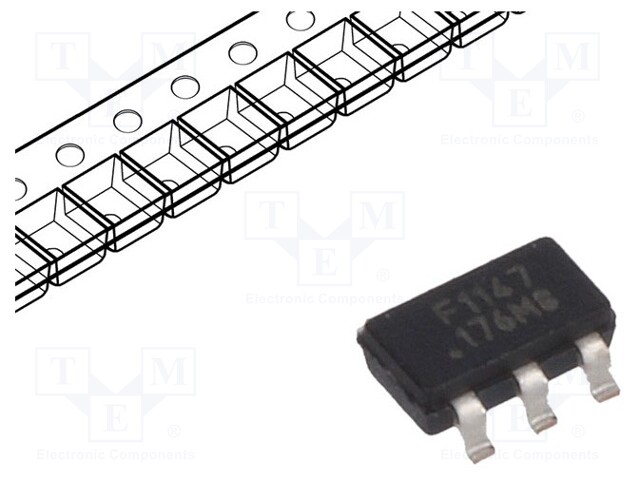 Integrated circuit: transmitter RF; serial,transparent; SOT23-6
