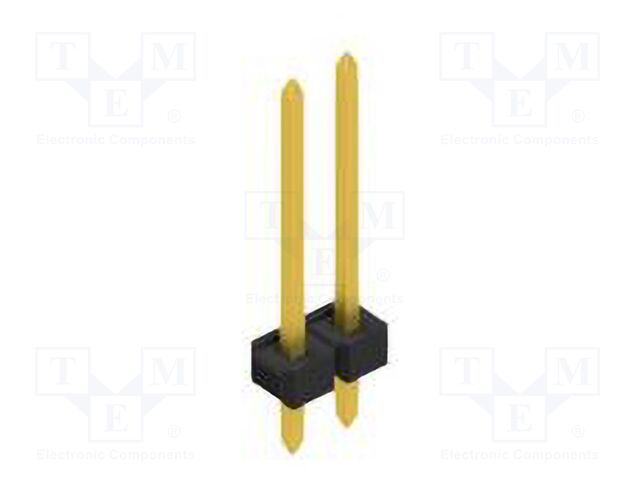 Connector: pin strips; pin header; male; PIN: 2; 2.54mm; THT; 1x2