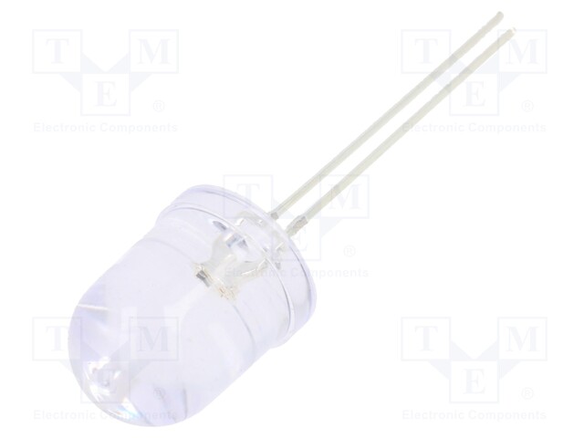 LED; 10mm; yellow; 5800÷6500mcd; 30°; 3÷5V; 20mA; Variant: blinking