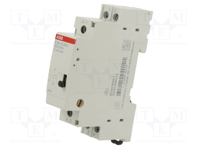 Relay: installation; monostable; NO x2; Ucoil: 24VAC; Ucoil: 24VDC