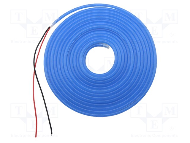 NEON LED tape; blue; 2835; 24V; LED/m: 120; 6mm; IP65; 8W/m; Thk: 12mm