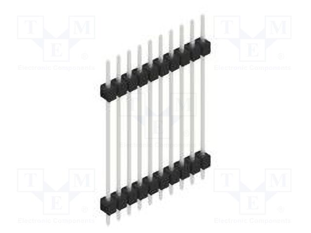 Connector: pin strips; pin header; male; PIN: 10; 2.54mm; THT; 1x10