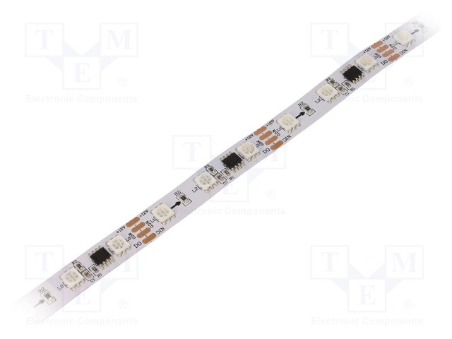 Programmable LED tape; RGB; LED/m: 60; SMD; 5050; 12V; 10mm; 140°