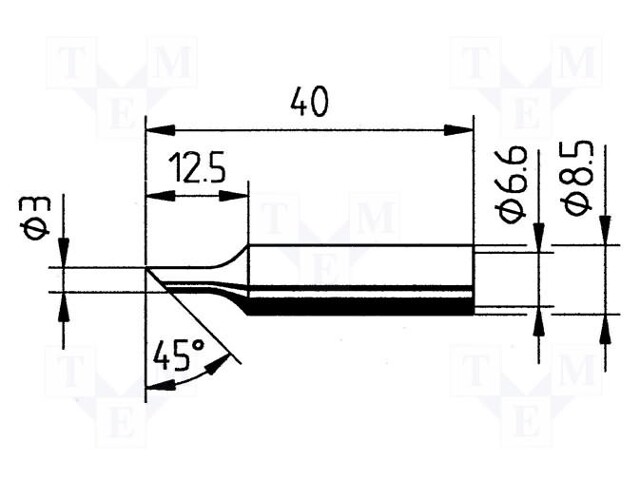 Tip; hoof; 3mm