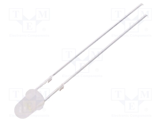 LED; 3mm; white cold; 1120÷1560mcd; 70°; Front: convex