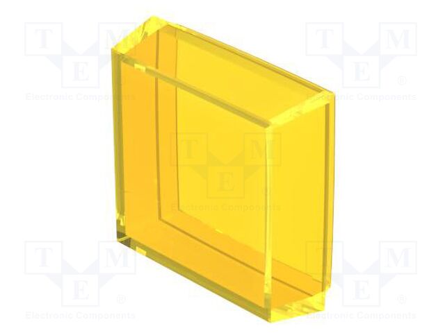 Actuator lens; OptoHiT; yellow; plastic; 30x30mm