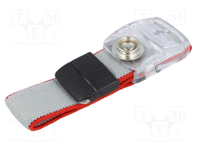 Wristband; ESD; W: 20mm; Male press stud: 10mm; 14.3g