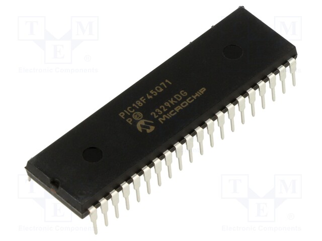 IC: PIC microcontroller; Memory: 32kB; SRAM: 2kB; EEPROM: 256B; THT