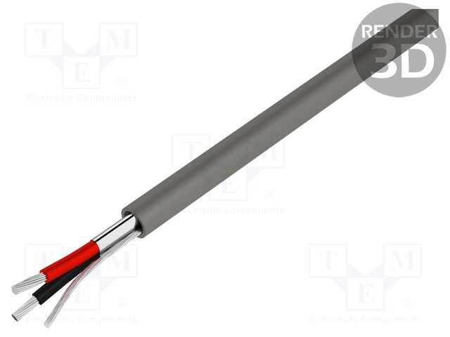 Wire; UL AWM 2092,UL CMG,VW-1; 2x22AWG; aluminium foil; PVC; 300V