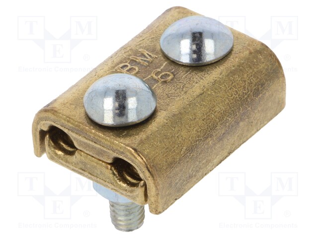 Brass; 25mm2; none; screw terminal; for cable; straight; Mat: brass