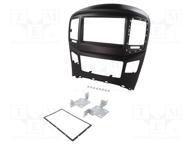 Radio mounting frame; Hyundai; 2 DIN; black