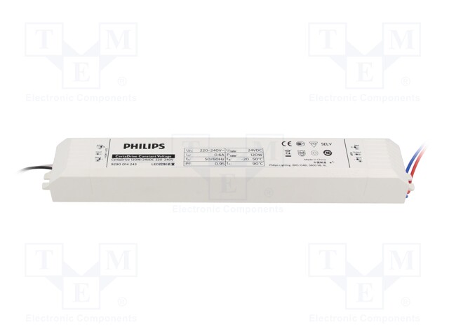 Power supply: switched-mode; LED; 100W; 24VDC; 100mA÷5.2A; IP40
