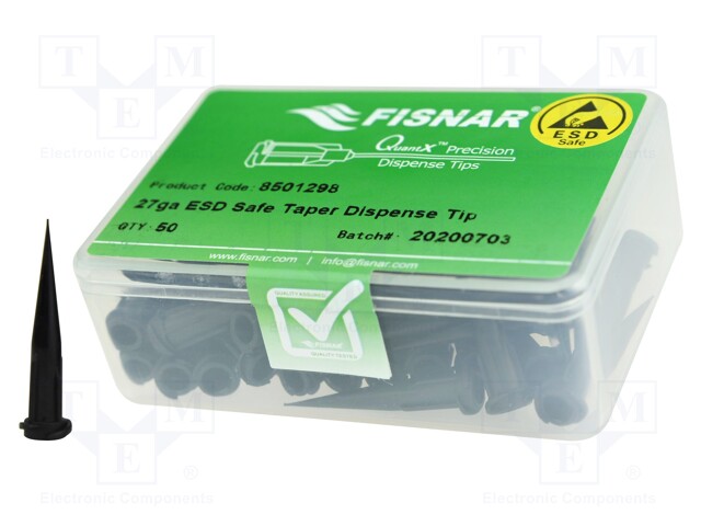 Needle: plastic; 1.25"; Size: 30; straight,conical; 0.15mm