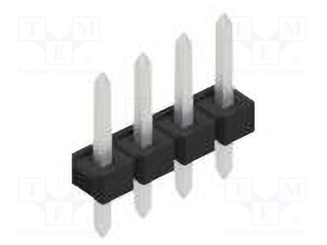 Connector: pin strips; pin header; male; PIN: 4; 2.54mm; THT; 1x4