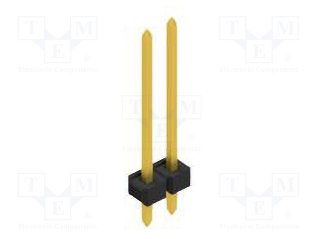Connector: pin strips; pin header; male; PIN: 2; 2.54mm; THT; 1x2