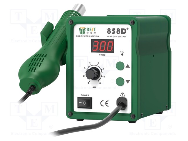 Hot air soldering station; digital,with push-buttons; 650W