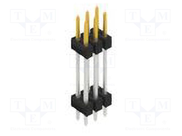 Connector: pin strips; pin header; male; PIN: 6; 2.54mm; THT; 2x3