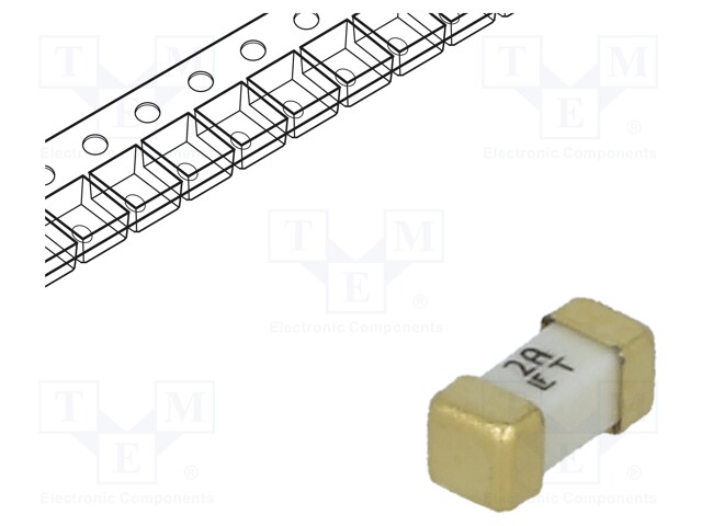 Fuse: fuse; time-lag; 2A; 125V; SMD; 6,1x2,69x2,69mm; 449