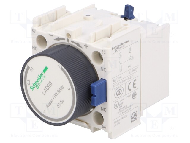 Time delay contacts; Series: TeSys D; Leads: screw terminals