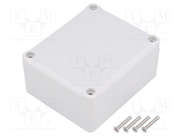 Enclosure: multipurpose; X: 74mm; Y: 89mm; Z: 41mm; polystyrene; grey