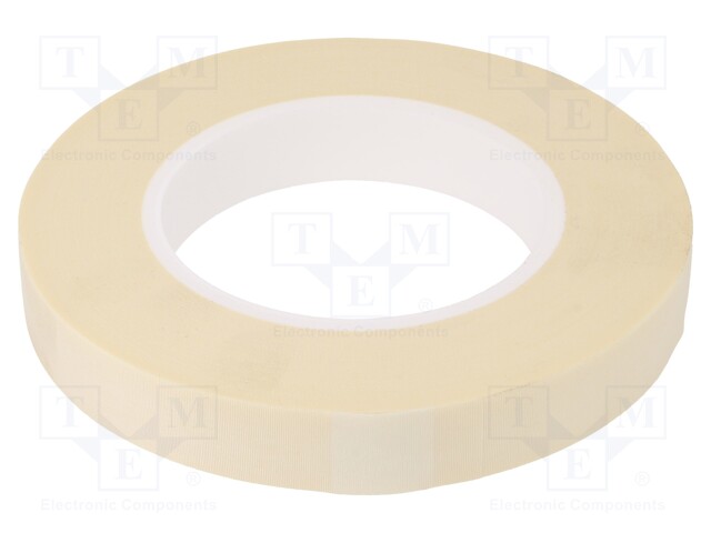 Tape: acetate; W: 19mm; L: 50m; D: 0.21mm; white; acetate cloth; 10%