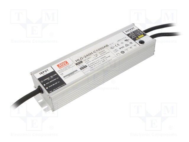 Power supply: switched-mode; LED; 249.9W; 119÷238VDC; 525÷1050mA