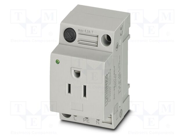 Connector: AC supply; socket; female; 6A; PIN: 3; screw terminal