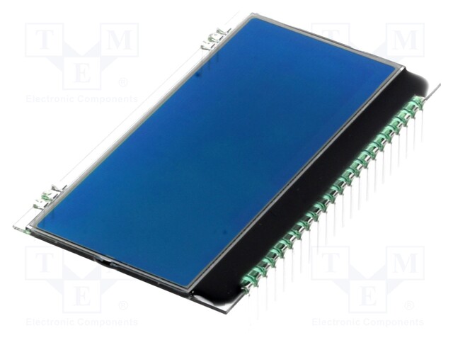 Display: LCD; alphanumeric; STN Negative; 20x4; blue; 66x38.1mm