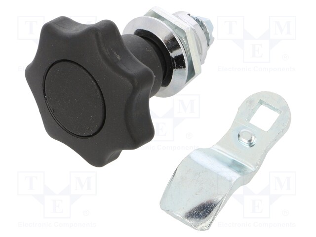 Lock; cast zinc; 6mm