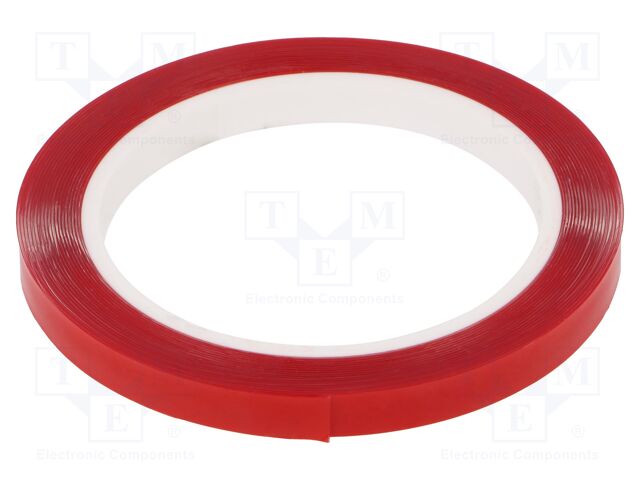 Tape: fixing; W: 9mm; L: 5.5m; Thk: 0.5mm; two-sided adhesive