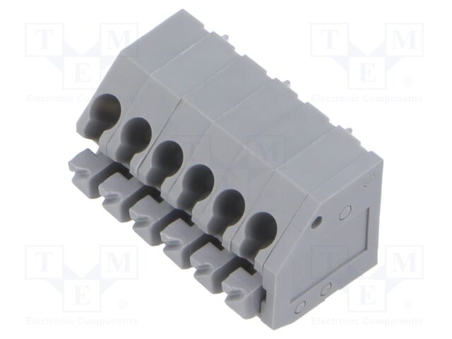 PCB terminal block; angled 45°; 3.5mm; ways: 6; on PCBs; terminal