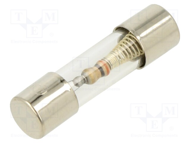 Fuse: fuse; time-lag; 200mA; 250VAC; glass; 20x5.2mm; brass; bulk