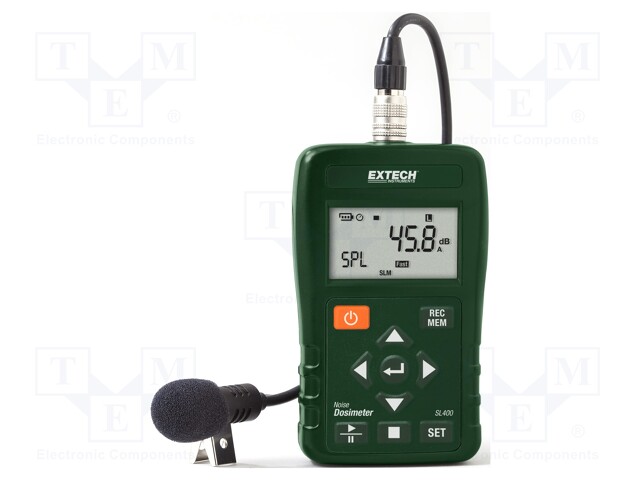 Data logger; sound level; Power supply: battery 6F22 9V x1