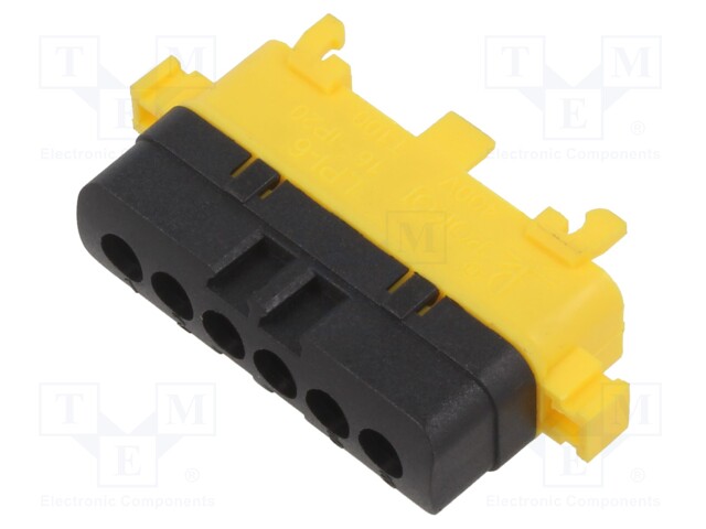 Splice terminal: distribution block; ways: 1; terminals: 6; TS35